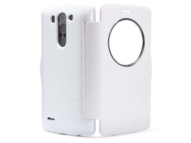 Чехол Nillkin Fresh Series Leather case для LG G3 Beat D724 (G3 mini) (белый, кожаный)