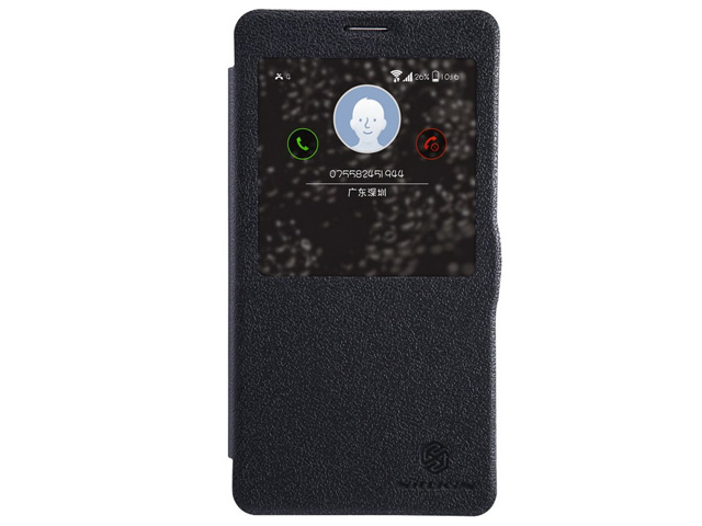 Чехол Nillkin Fresh Series Leather case для Samsung Galaxy Note 4 N910 (черный, кожаный)