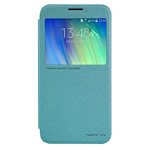 Чехол Nillkin Sparkle Leather Case для Samsung Galaxy E7 SM-E700 (голубой, винилискожа)
