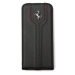 Чехол Ferrari Montecarlo Flapcase для Apple iPhone 5C (черный, кожаный)