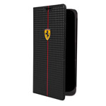 Чехол Ferrari Scuderia Booktype для Samsung Galaxy S5 SM-G900 (черный, кожаный)