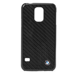 Чехол BMW Real Carbon Fiber Case для Samsung Galaxy S5 SM-G900 (черный, карбон)