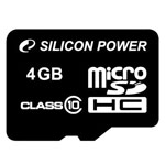 Флеш-карта Silicon Power microSDHC (4Gb, microSD, Class 10)