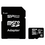 Флеш-карта Silicon Power microSDHC Elite (32Gb, microSD, Class 10, UHS-I, SD-адаптер)