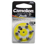 Комплект батареек Camelion (размер A10, 1.4V, 6 шт., Zinc Air)