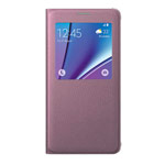 Чехол Samsung Clear View cover для Samsung Galaxy S6 edge plus SM-G928 (розовый, кожаный)