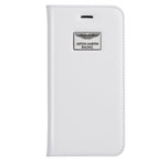 Чехол Aston Martin Luxury Folio case для Apple iPhone SE (белый, кожаный)
