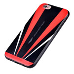 Чехол Aston Martin Back Case для Apple iPhone 6S (черный/красный, гелевый)