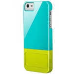 Чехол X-doria Kick Case для Apple iPhone 5 (голубой/желтый, пластиковый)