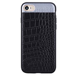 Чехол Comma Croco 2 Leather case для Apple iPhone 7 (черный, кожаный)