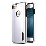Чехол Melkco Kubalt case для Apple iPhone 7 (серебристый/черный, пластиковый)