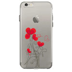 Чехол Azulo Fancy case для Apple iPhone 7 (Red Flowers, гелевый)