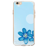 Чехол Azulo Fancy case для Apple iPhone 7 (Blue Flowers, гелевый)