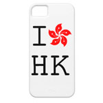 Чехол Momoca I Love HK Case для Apple iPhone 5 (белый, кожанный)