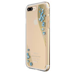 Чехол Vouni Lyre case для Apple iPhone 7 plus (Blue Flowers, пластиковый)