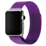 Ремешок для часов Synapse Milanese Loop для Apple Watch (42/44/45 мм, фиолетовый, стальной)