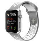 Ремешок для часов Synapse Sport Dotted Band для Apple Watch (42 мм, белый/серый, силиконовый)