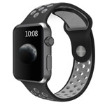 Ремешок для часов Synapse Sport Dotted Band для Apple Watch (42 мм, черный/серый, силиконовый)