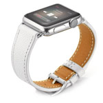 Ремешок для часов Kakapi Single Tour Band для Apple Watch (42 мм, белый, кожаный)