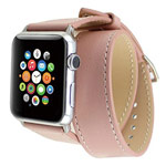 Ремешок для часов Kakapi Double Tour Band для Apple Watch (42 мм, розовый, кожаный)
