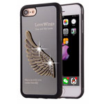 Чехол Harley Davidson Love Wings для Apple iPhone 7 (черный, металлический)
