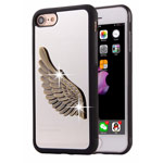 Чехол Harley Davidson Love Wings для Apple iPhone 7 (серебристый, металлический)