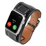 Ремешок для часов Kakapi Cuff Band для Apple Watch (42 мм, черный, кожаный)