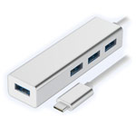USB-хаб Comma iRonclad HUB 3.0 универсальный (USB Type C 3.1, 3 USB-порта, USB 3.0, серебристый)