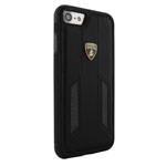 Чехол Lamborghini Huracan D6 для Apple iPhone 8 (черный, кожаный)