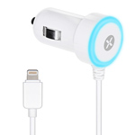 Зарядное устройство Dexim Mini Car charger 1A для Apple iPhone 5/iPod touch 5/iPod nano 7 (автомобильное, белое, Lightning)