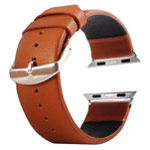 Ремешок для часов Kakapi Plain Leather Band для Apple Watch (42 мм, коричневый, кожаный)