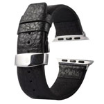 Ремешок для часов Kakapi Buffalo Leather Band для Apple Watch (42 мм, черный, кожаный)