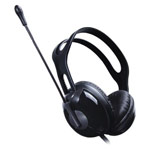 Наушники Microlab Multimedia Headset K280 (черные, пульт/микрофон, гарнитура)