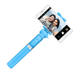 Монопод Meizu Selfie Stick универсальный (голубой, беспроводной, тринога)