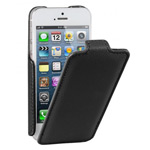 Чехол Kuboq J/Flip Case для Apple iPhone 5 (черный, кожанный)