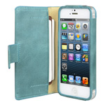 Чехол Vetti Craft Lusso Case для Apple iPhone 5 (синий, кожанный)