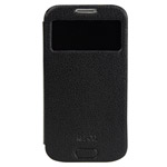 Чехол Kuboq Hora ID Caller Cover для Samsung Galaxy S4 i9500 (черный, кожанный)