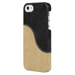 Чехол Vetti Craft SnapCover Case для Apple iPhone 5 (черный/бежевый, кожанный)