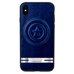 Чехол Marvel Avengers Leather case для Apple iPhone X (Captain America, кожаный)