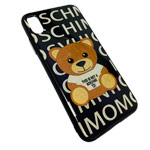 Чехол Synapse Glassy Case для Apple iPhone XS max (Moschino Bear, гелевый/стеклянный)