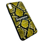 Чехол Synapse Glassy Case для Apple iPhone XS max (Supreme Snake, гелевый/стеклянный)