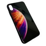 Чехол Synapse Glassy Case для Apple iPhone XS max (Bubble Three, гелевый/стеклянный)