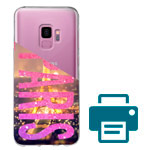 Печать на чехле для Samsung Galaxy S9 (прозрачный, гелевый)