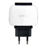 Зарядное устройство Umiqu Dual USB Travel Charger для Apple iPhone/iPod/iPad (сетевое, 2A, 2 x USB, 30-pin)