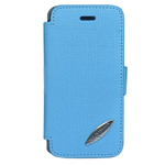 Чехол Discovery Buy Fence Style Case для Apple iPhone 5 (голубой, кожанный)