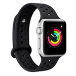 Ремешок для часов Synapse Sport Dotted Band для Apple Watch (42 мм, черный, силиконовый)
