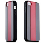 Чехол Momax iCase MX для Apple iPhone 5 (черный/красный, пластиковый)