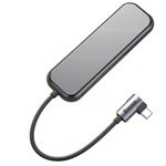 USB-хаб Baseus Mirror Series Hub универсальный (USB-C, 3 x USB 3.0, USB-C вход, HDMI, темно-серый)