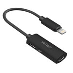 Адаптер WIWU Dual Lightning Adapter универсальный (Lightning, черный)