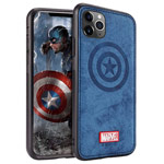 Чехол Marvel Avengers Leather case для Apple iPhone 11 pro (Captain America, матерчатый)